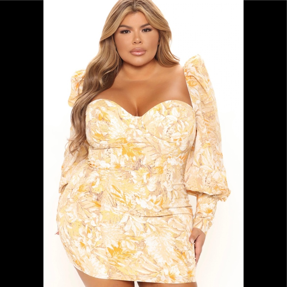 Yellow Dress from Fashionnova. Size 3x.
